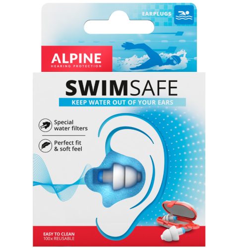 Alpine SwimSafe - Egyedülálló füldugó úszáshoz és vízbe,  1 pár
