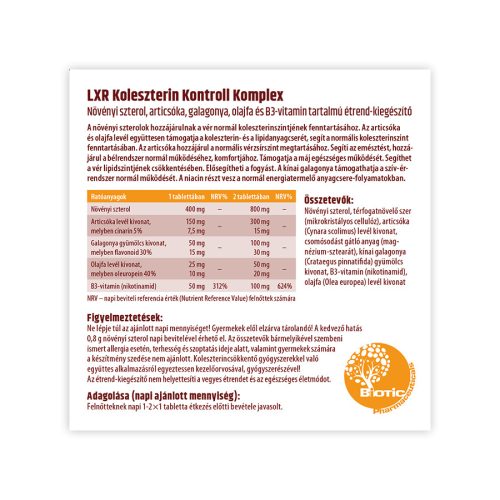 LXR Koleszterin kontroll komplex 60x kapszula
