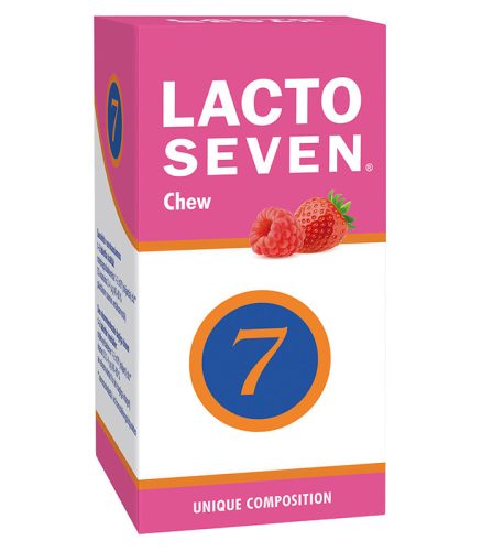 Lacto Seven Chew rágótabletta eper-málna ízben