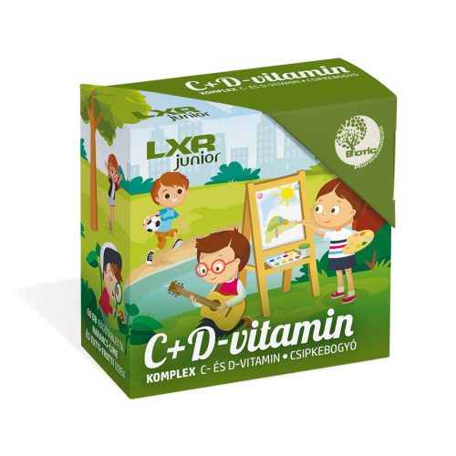 LXR Junior C+D-vitamin Komplex, 60x rágótabletta