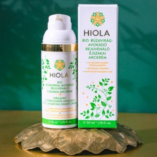 Hiola Bio búzavirág-avokádó rejuvenáló éjszakai arckrém - 50 ml
