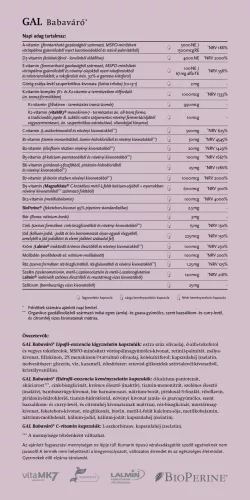 GAL Babaváró étrend kiegészítő