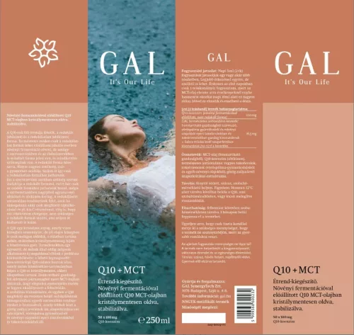 GAL Q10 + MCT étrend kiegészítő folyadék, 250 ml