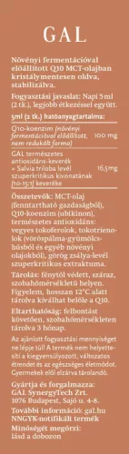 GAL Q10 + MCT étrend kiegészítő folyadék, 250 ml